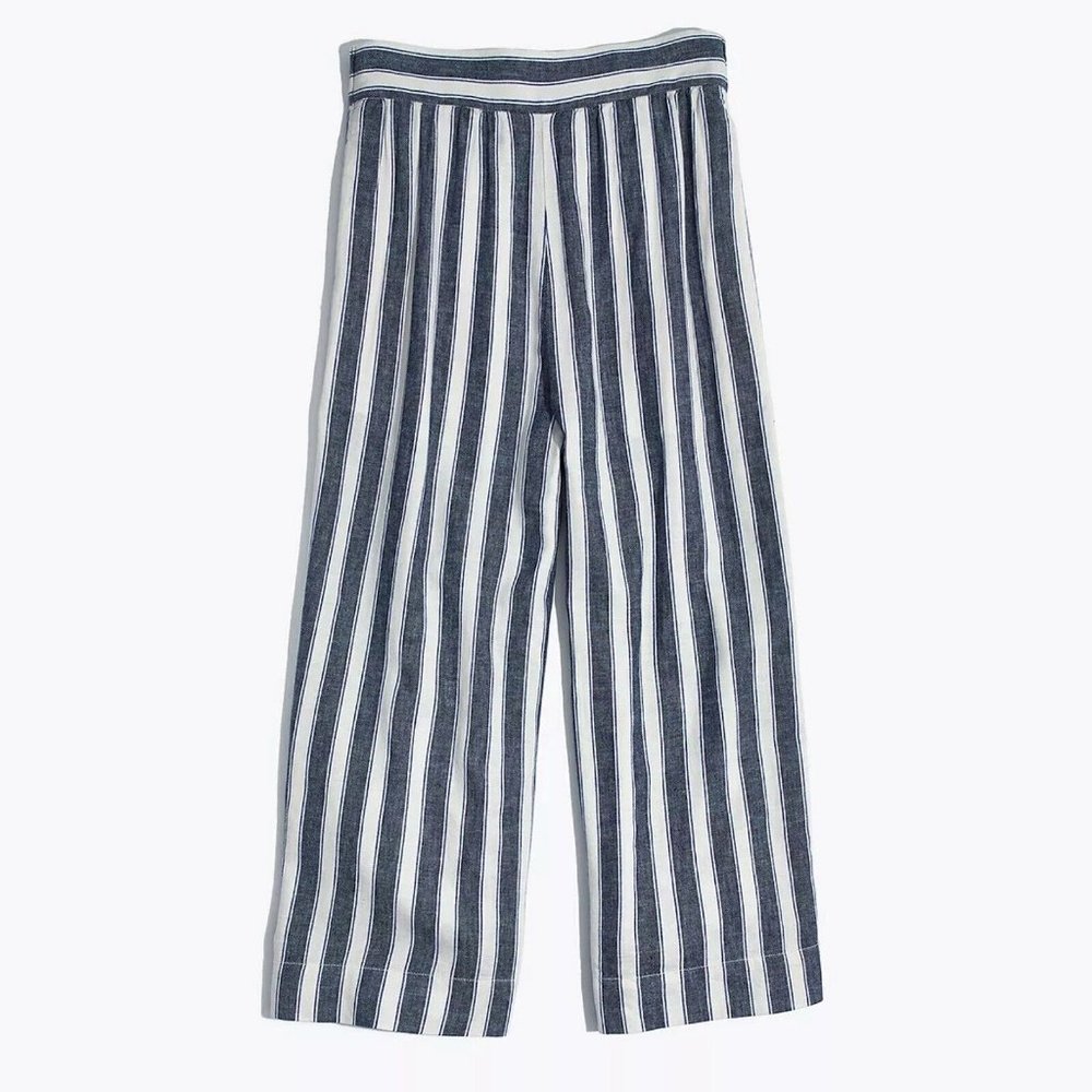 Madewell Linen Pants Size Small Pull On Wide Leg Cropped - Picture 11 of 11